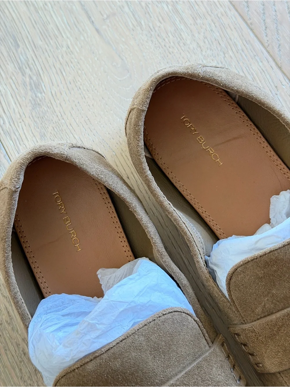 Tory Burch Ladies River Rock Suede Loafers